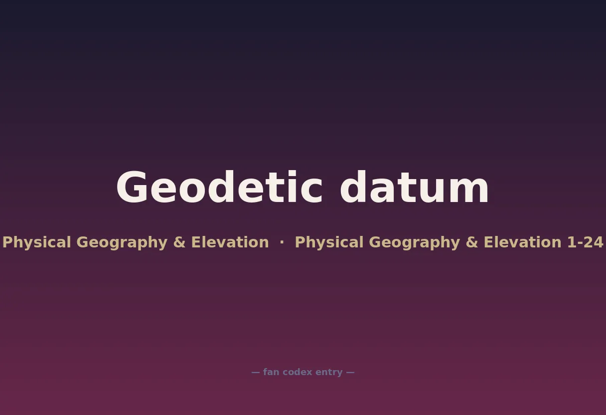 Geodetic datum