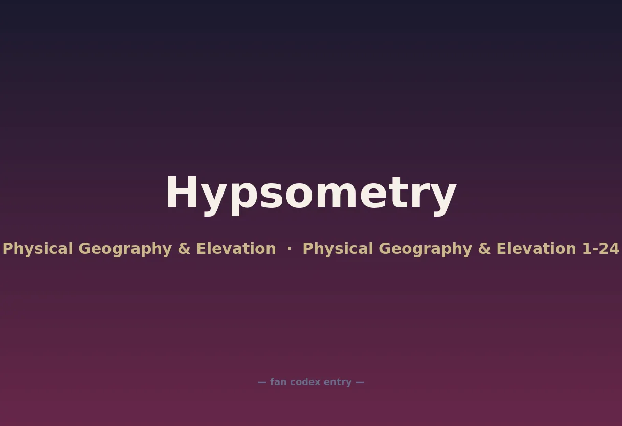 Hypsometry